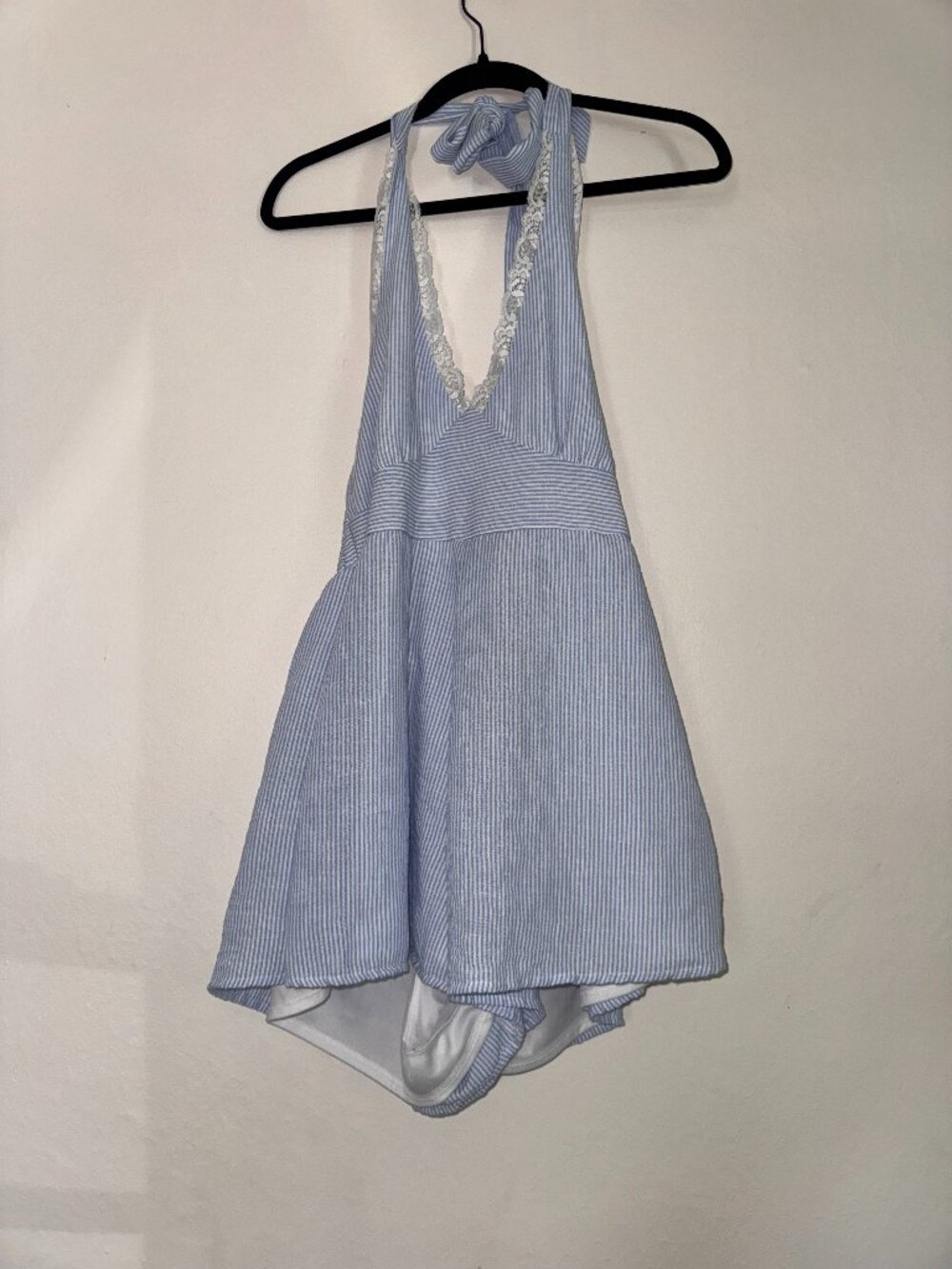 Garage V Neck Halter Flare Dress